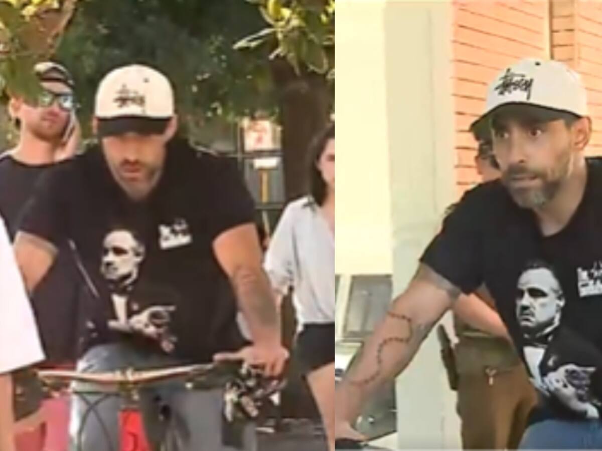 Llegó en bicicleta junto a su hijo: Jorge Valdivia asiste a votar en su local de votación en Lo Barnechea