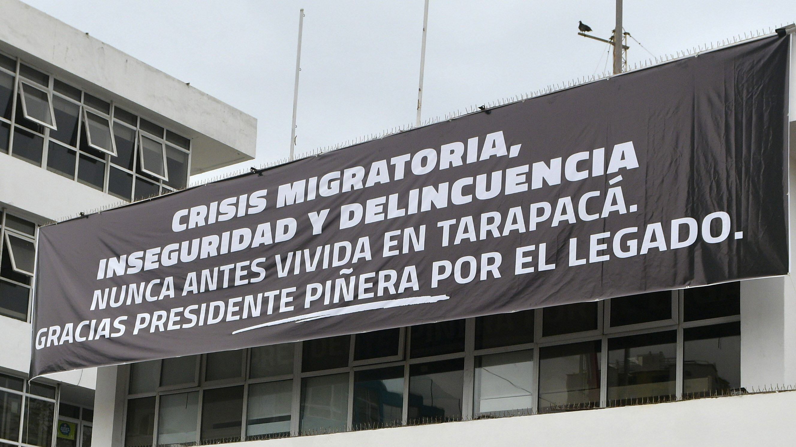 Lienzo en oficinas del Gobernador Regional de Tarapacá