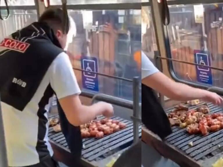 Colo Colo vs Ñublense: hinchas albos prepararon asado arriba de la micro