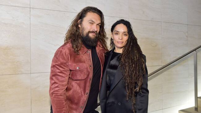 LOS ANGELES, CALIFORNIA - FEBRUARY 07: Jason Momoa and Lisa Bonet attend Tom Ford: Autumn/Winter 2020 Runway Show at Milk Studios on February 07, 2020 in Los Angeles, California. (Photo by Stefanie Keenan/Getty Images for TOM FORD: AUTUMN/WINTER 2020 RUNWAY SHOW )