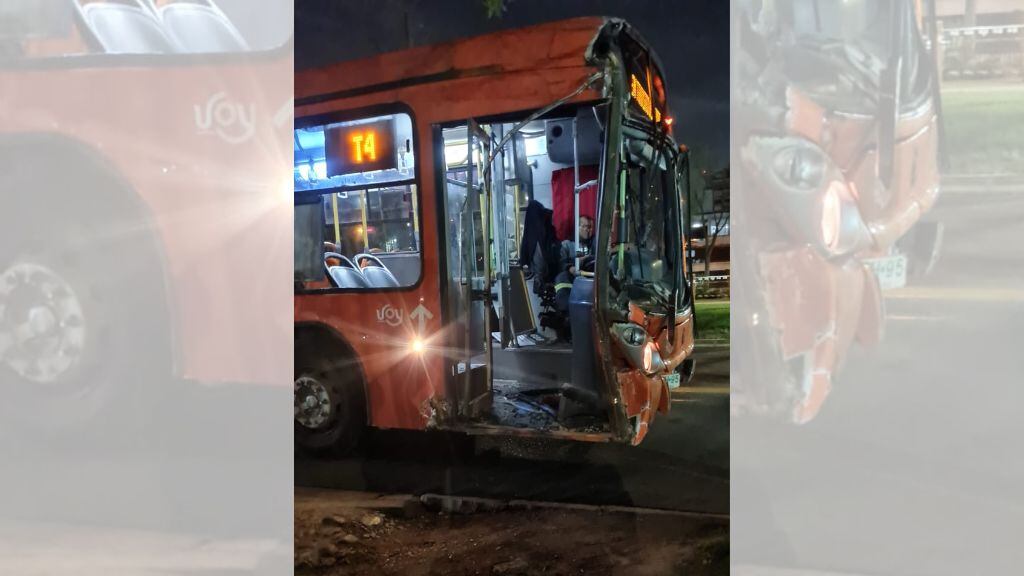 Acicdente de tránsito, bus transantiago, sistema red, la reina, las condes, américo vespucio, avenida ossa, 1024x576 jpg ok