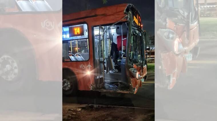 Acicdente de tránsito, bus transantiago, sistema red, la reina, las condes, américo vespucio, avenida ossa, 1024x576 jpg ok