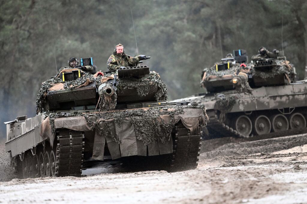 Tanques Leopard 2A6 del ejército de Alemania participan en un ejercicio