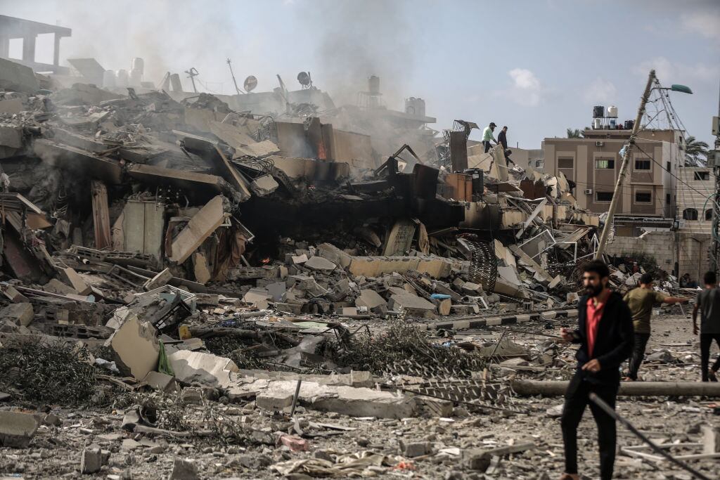 Una imagen de la destrucción de Gaza tras los bombardeos de Israel