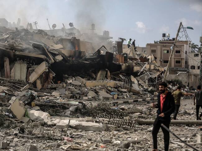 Una imagen de la destrucción de Gaza tras los bombardeos de Israel
