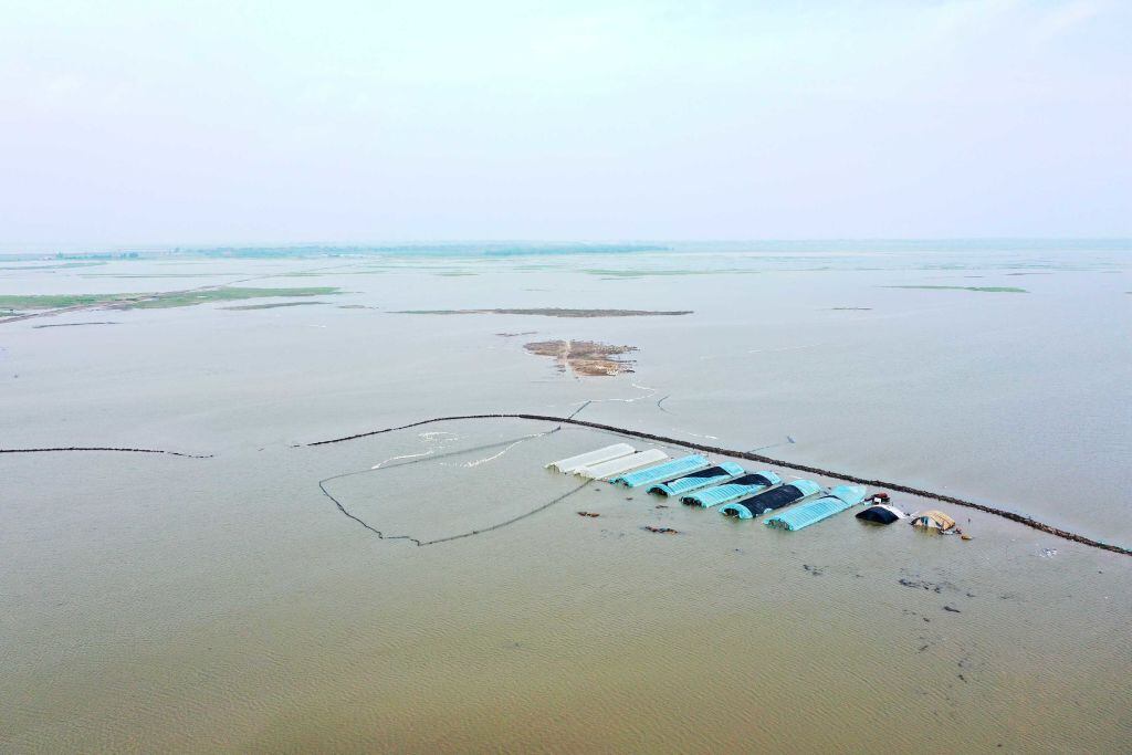 Grandes zonas de la provincia de Jilin cubiertos de agua en China