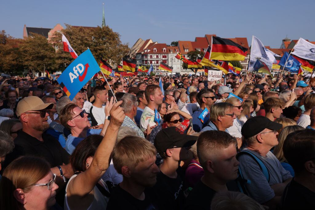 En la ciudad de Erfurt de la región de Turingia los seguidores de la extrema derecha en Alemania.