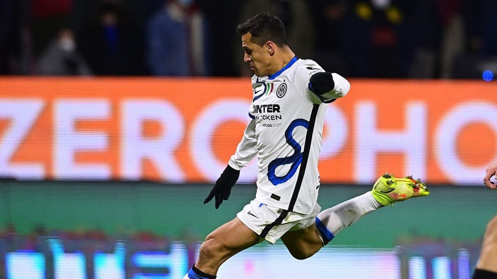 Encendido: Alexis Sánchez anotó su segundo gol consecutivo en el Inter de Milán