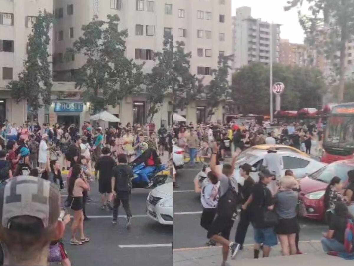 Muerte de expresidente Sebastián Piñera: personas reunidas en Plaza Italia cortan el tránsito