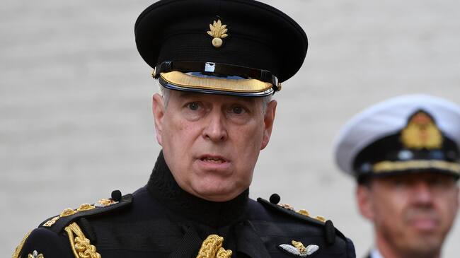 Britain's Prince Andrew, Duke of York, attends a ceremony commemorating the 75th anniversary of the liberation of Bruges on September 7, 2019 in Bruges. (Photo by JOHN THYS / AFP) (Photo by JOHN THYS/AFP via Getty Images)