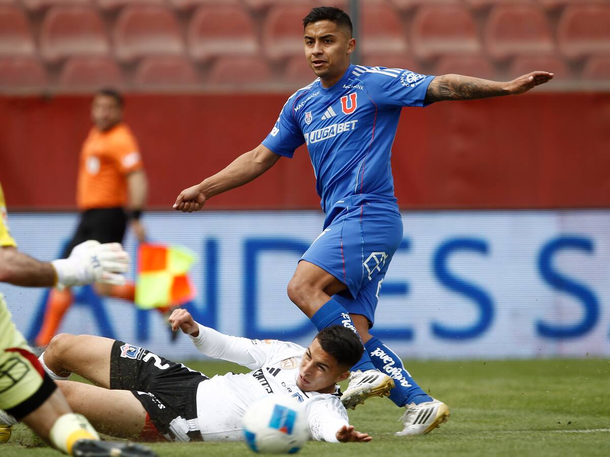Oportunista: Nico Guerra aprovechó el rebote y marcó el segundo gol de la U sobre Colo Colo