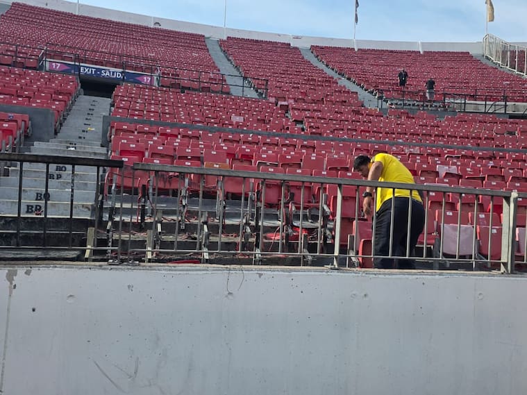 Reparaciones en el Estadio Nacional