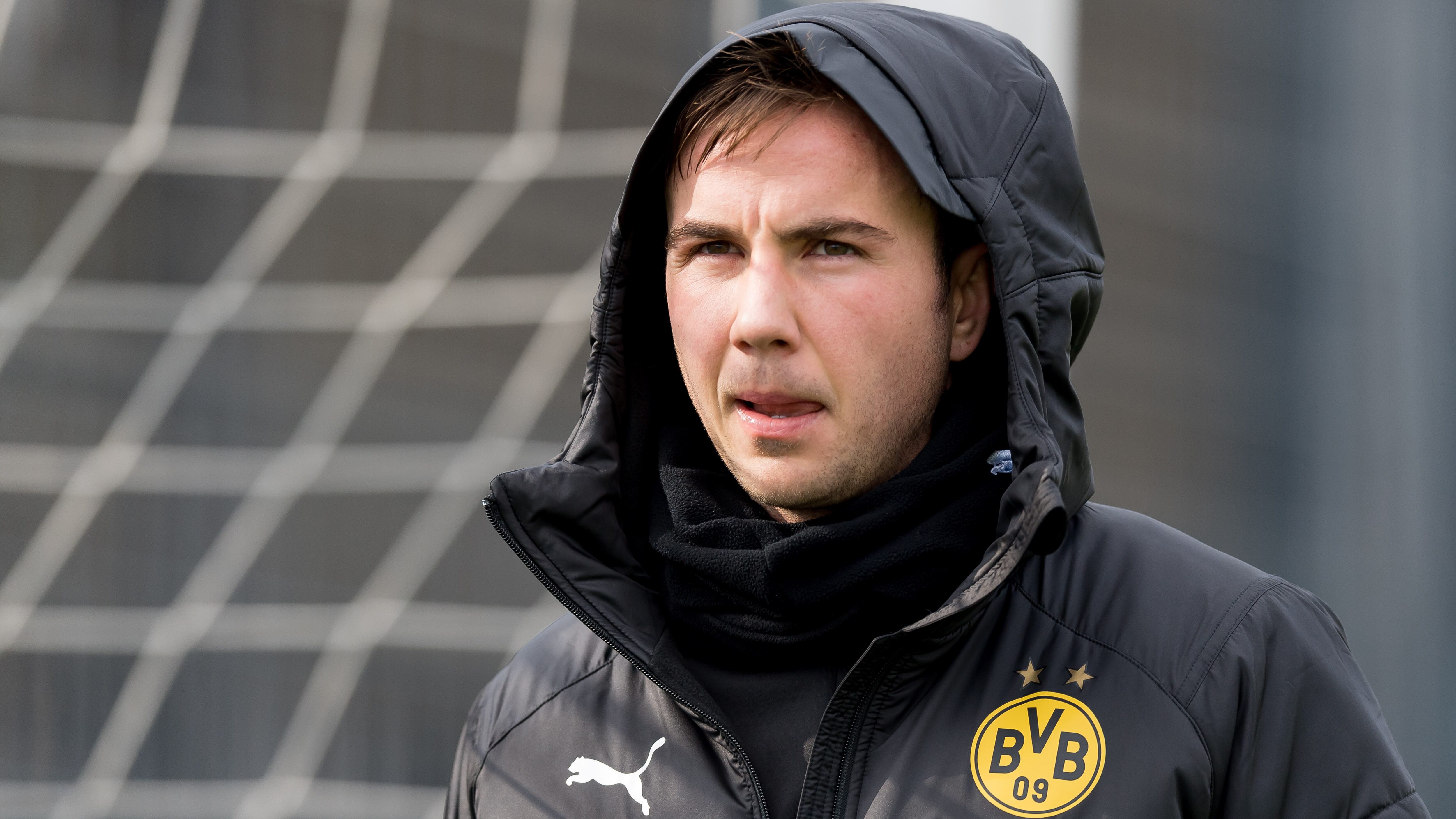 DORTMUND, GERMANY - FEBRUARY 25: (BILD ZEITUNG OUT) Mario Goetze of Borussia Dortmund looks on during the Borussia Dortmund Training Session on February 25, 2020 in Dortmund, Germany. (Photo by Max Maiwald/DeFodi Images via Getty Images)