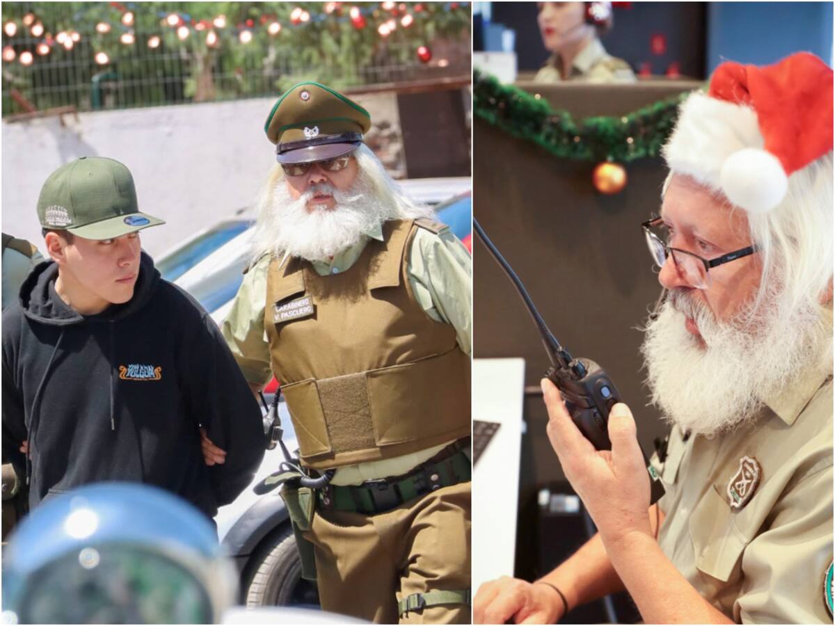 Viejito Pascuero colabora con Carabineros y se suma a trabajos preventivos por fiestas de fin de año