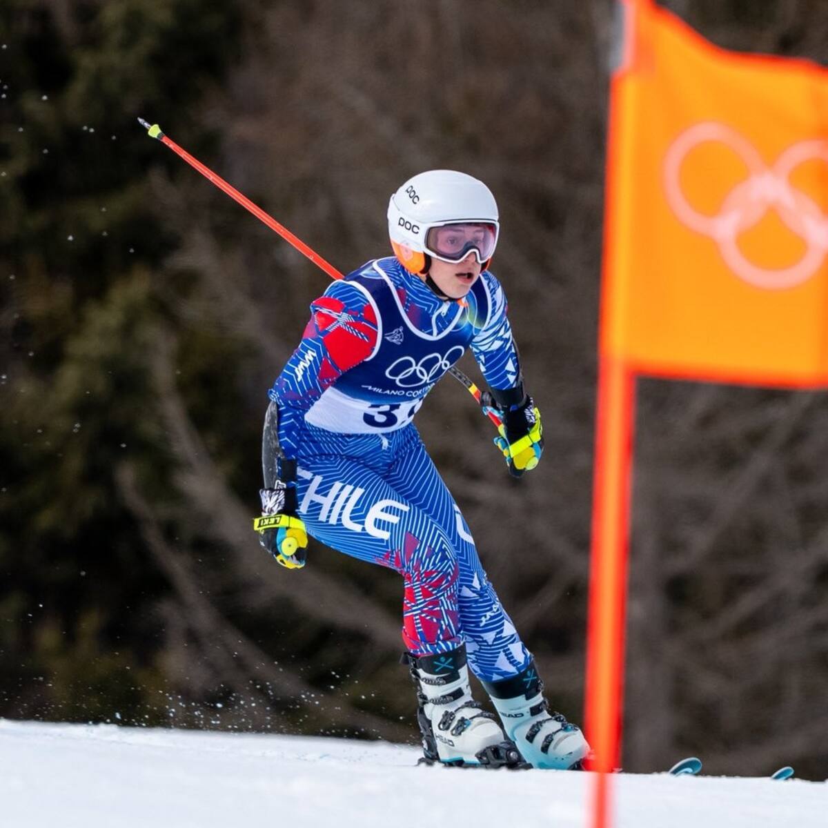Matilde Schwencke culmina su participación en los JJOO de Invierno tras dura carrera en el esquí alpino
