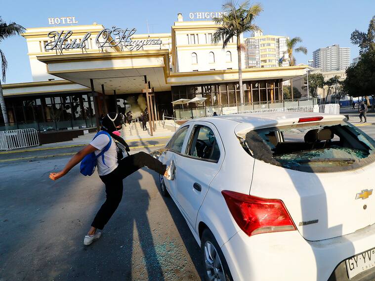 Incidentes en Plaza O'Higgins