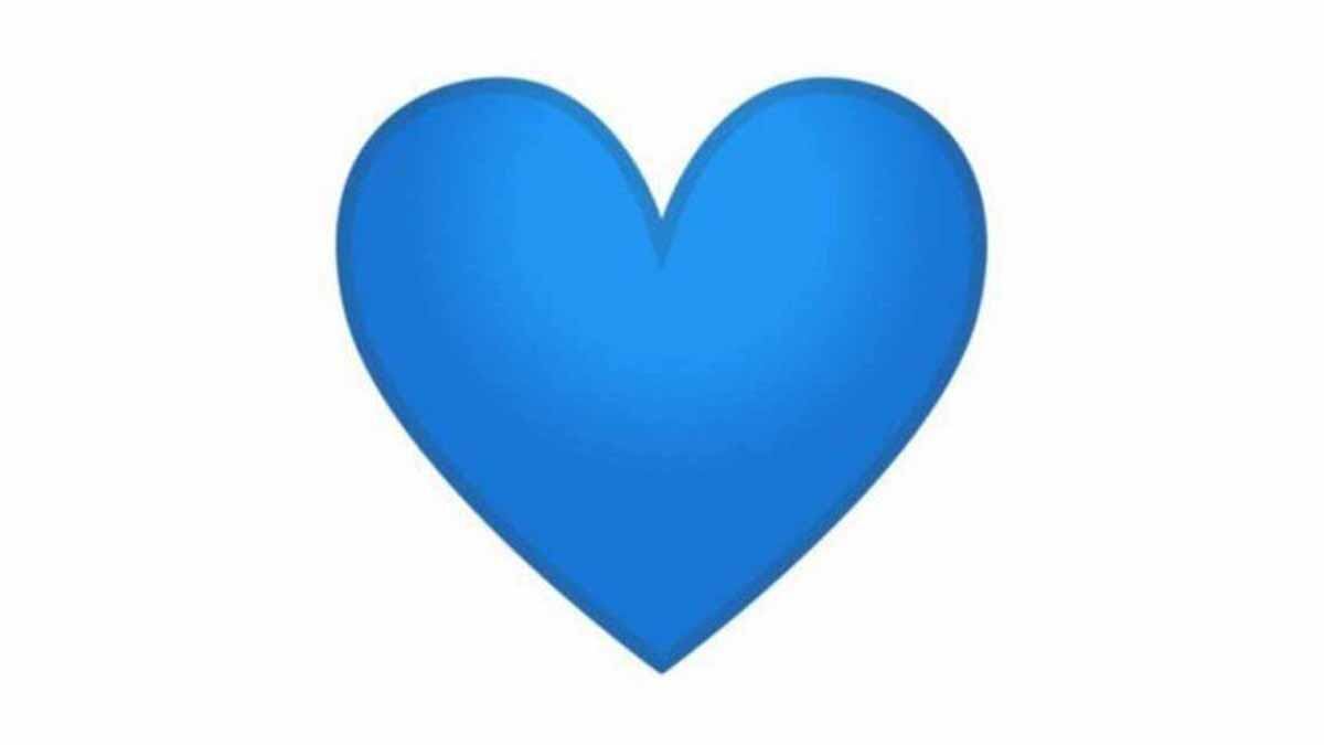 Emoji de WhatsApp corazón Azul