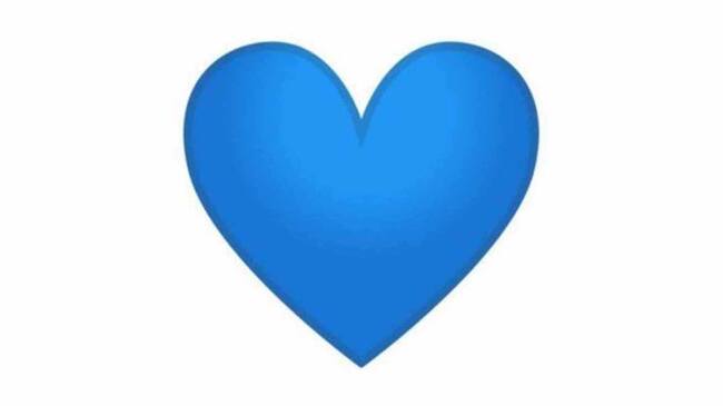 Emoji de WhatsApp corazón Azul
