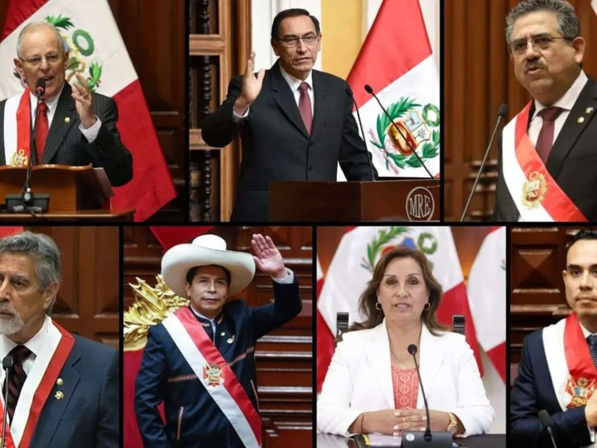 Perú vuelve a cambiar de presidente: los 7 mandatarios que NO terminaron su periodo en la última década