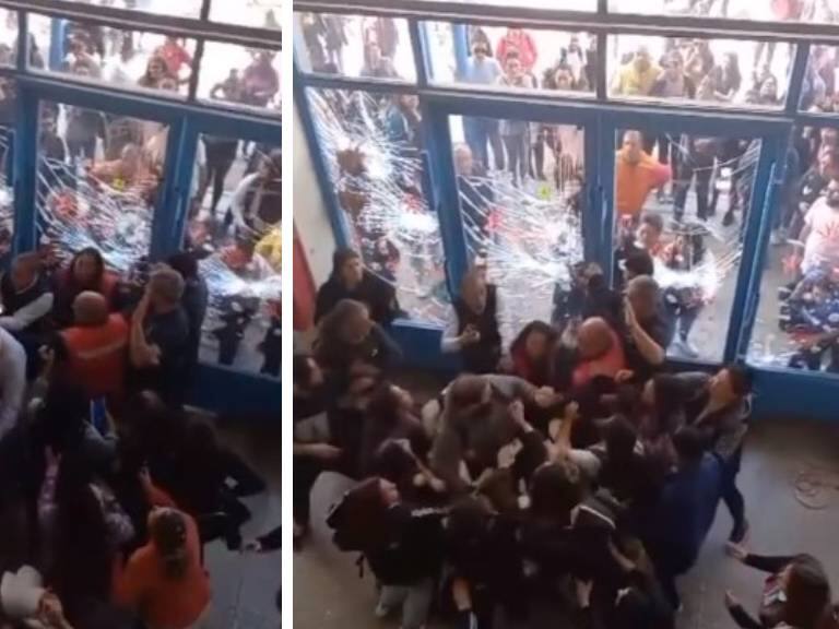 Un grupo de profesores se toma las dependencias de la Municipalidad de San Bernardo