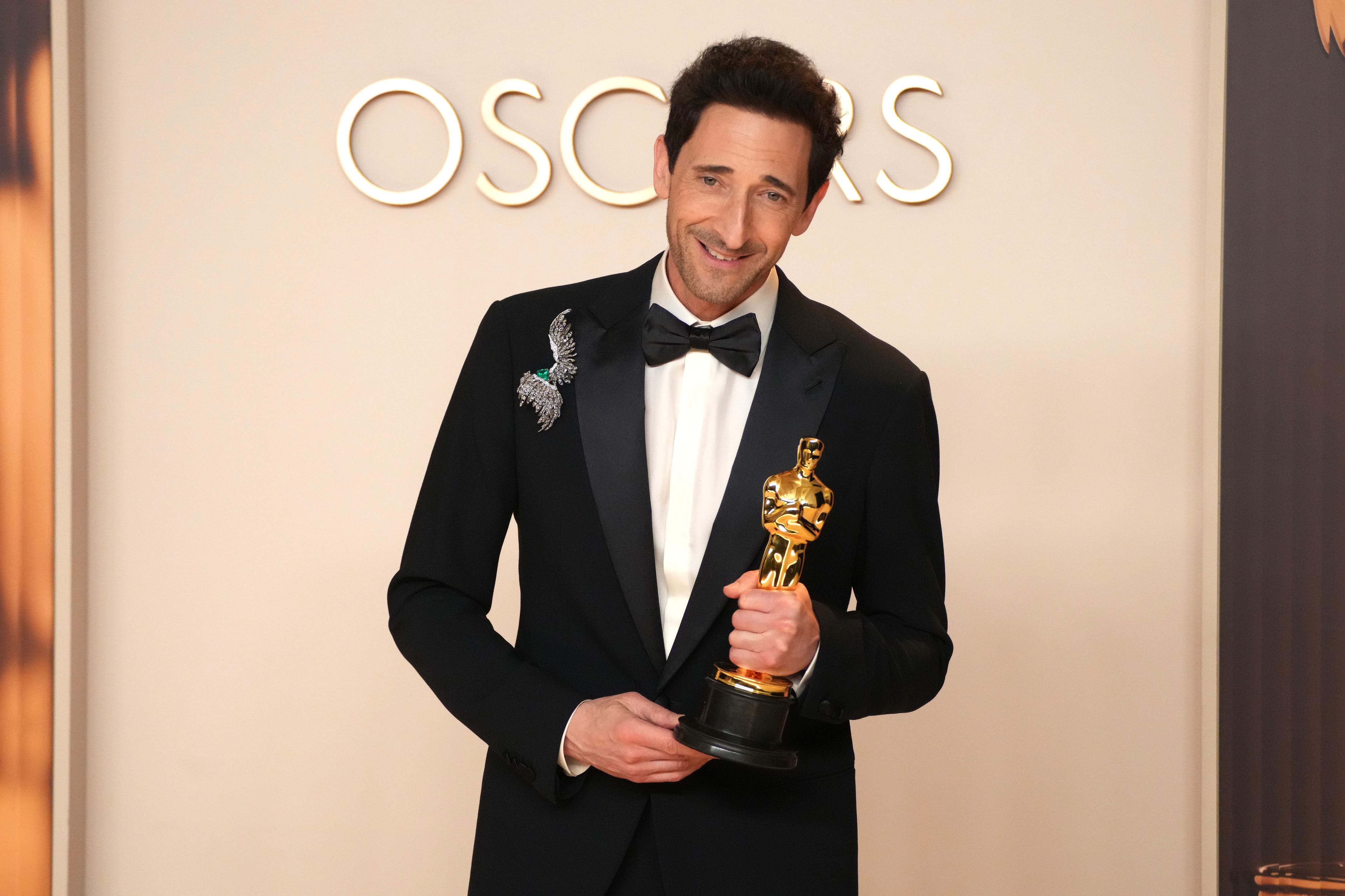 Adrien Brody, ganador como Mejor Actor en la película "The Brutalist"