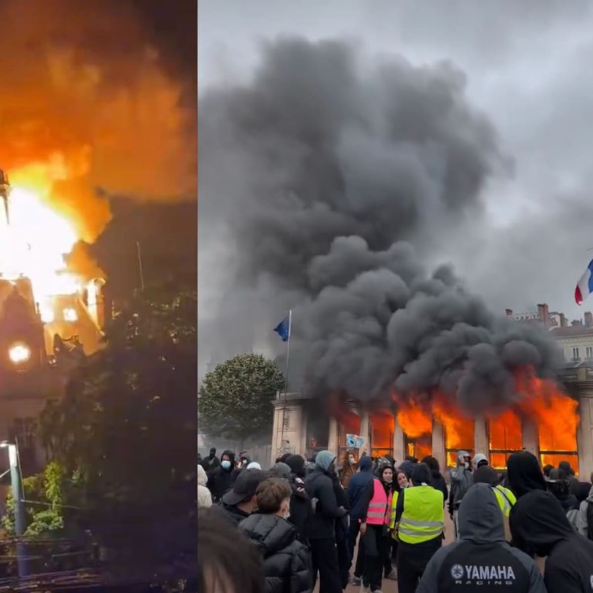 Violenta jornada de protestas en Francia: Incendios, saqueos, enfrentamientos y más de 400 detenidos
