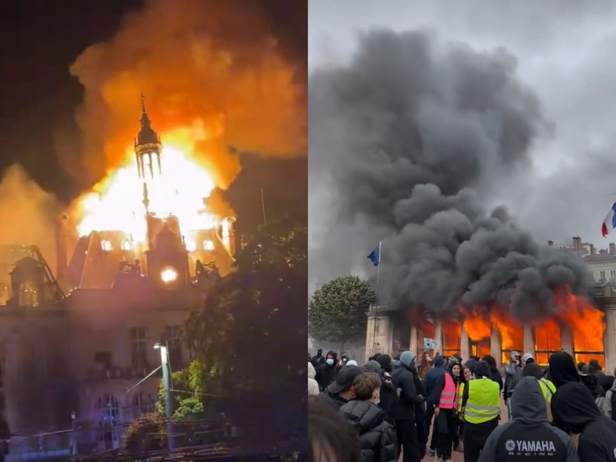 Violenta jornada de protestas en Francia: Incendios, saqueos, enfrentamientos y más de 400 detenidos