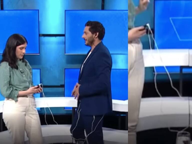 Periodista prueba simulador de dolor menstrual en vivo: su reacción se volvió viral en redes sociales