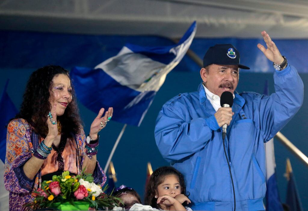 La pareja presidencial de Nicaragua, Rosario Murillo y Daniel Ortega