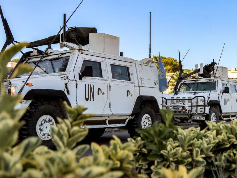 Los cascos azules de la Unifil avanzan por las rutas del Líbano en Medio Oriente