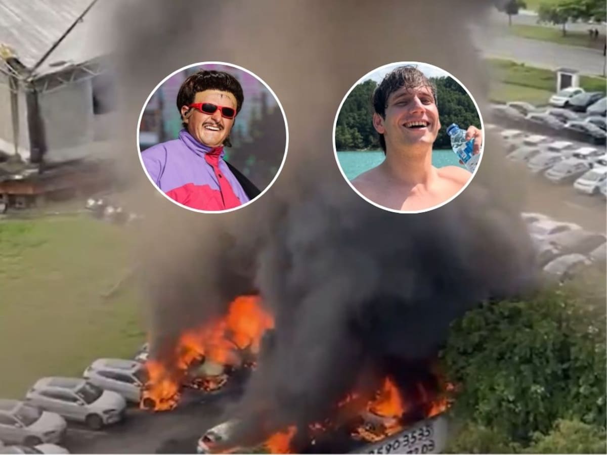 Crudo registro: difunden imágenes del momento exacto en que un helicóptero cae tras choque que mató a Gaspi y Oliver Tree