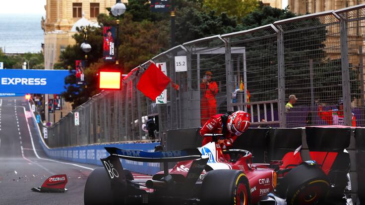 Fórmula 1: Max Verstappen se queda con la pole del GP de Azerbaiyán en una clasificación llena de accidentes