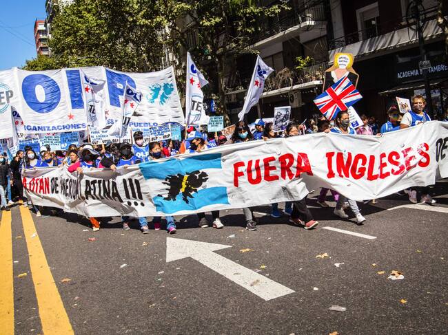 Manifestación por la soberanía de Argentina en las Malvinas