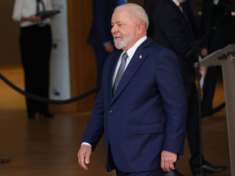 El presidente de Brasil Luiz Inácio Lula da Silva en su visita a Bruselas en Bélgica