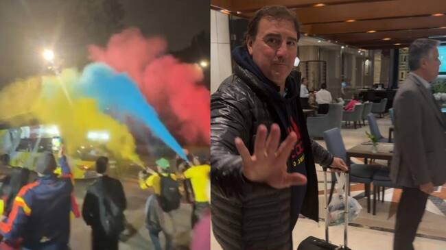 Selección de Colombia ya está en Chile para enfrentar a La Roja: así fue su llegada al hotel con gran recibimiento de sus hinchas