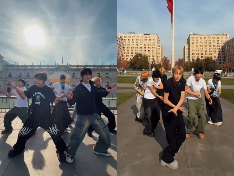 Grupo de k-pop NTX sorprende bailando frente a La Moneda tras show en Chile