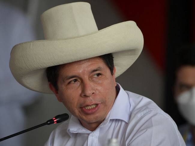 El gobernante peruano Pedro Castillo ante los medios