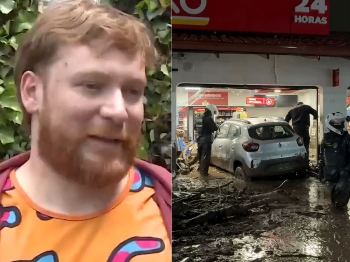 “Pensó que era IA”: el insólito relato de trabajador atrapado en Oxxo durante el aluvión en Las Condes