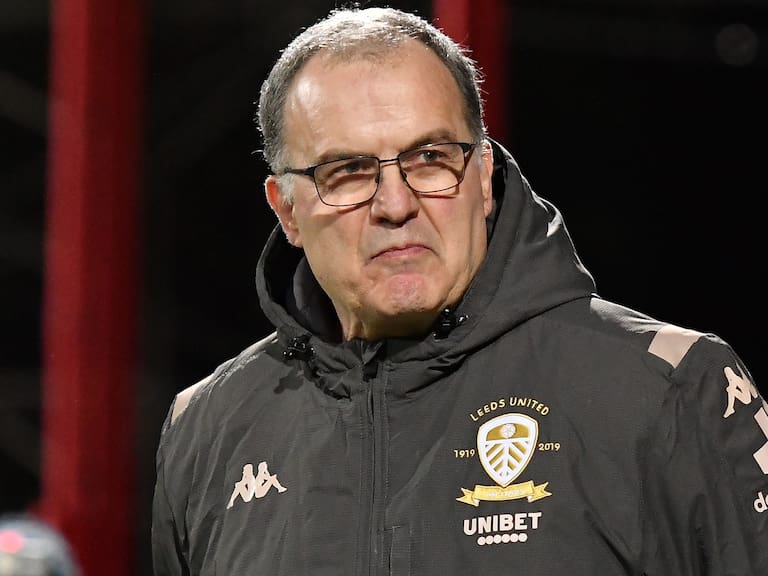 Leeds manager Marcelo Bielsa during the Sky Bet Championship match between Brentford and Leeds United at Griffin Park, London on Tuesday 11th February 2020. (Photo by Ivan Yordanov/MI News/NurPhoto via Getty Images)