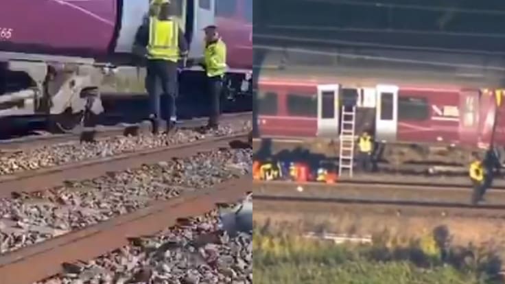 Dos trenes chocan en Inglaterra: imágenes muestran fuerte impacto y amplia respuesta de emergencia