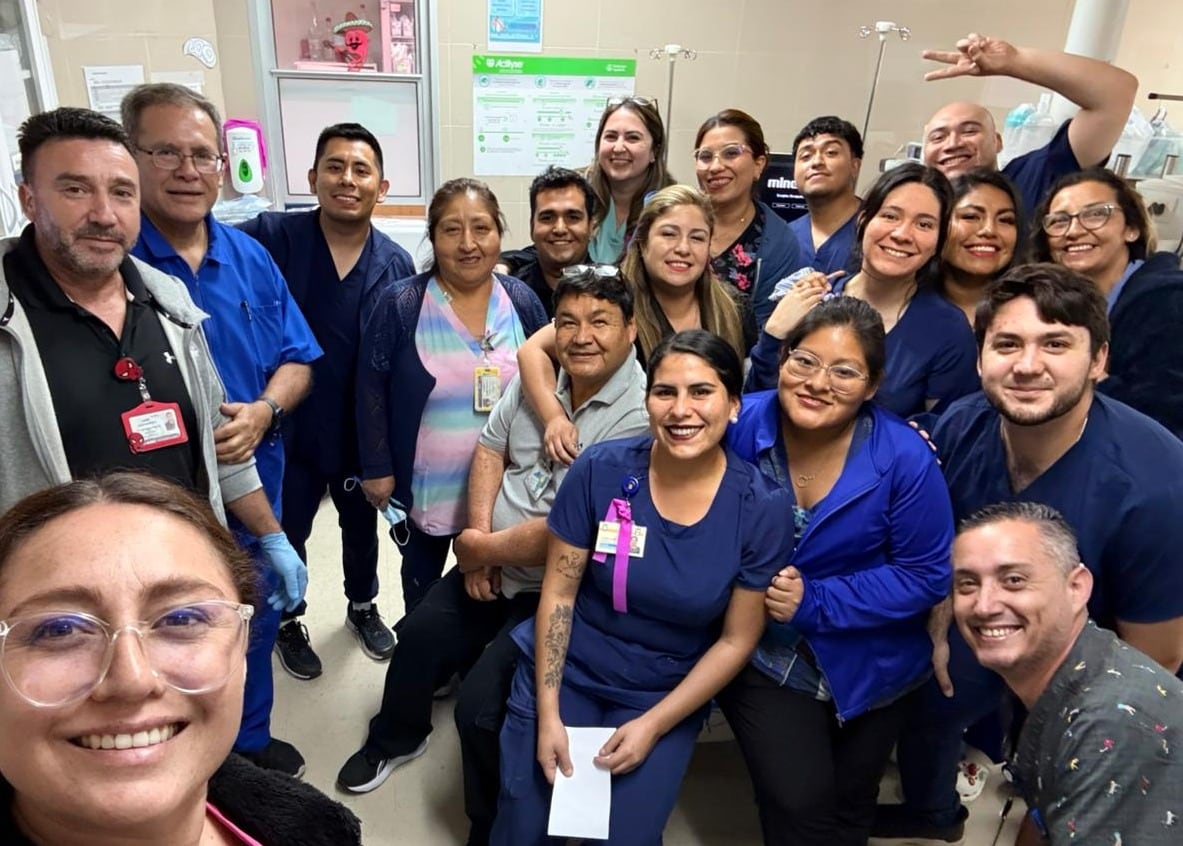 Ricardo Soto durante su paso por el Hospital Regional de Arica.
