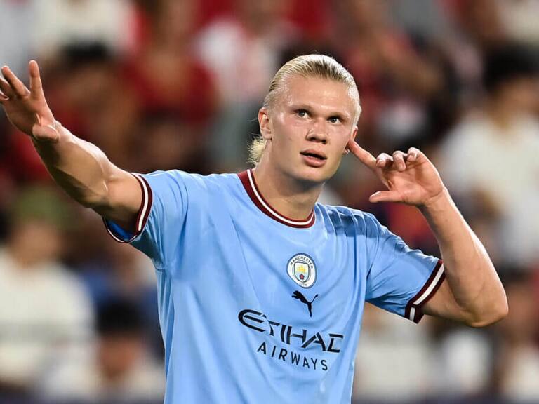 No hay quién lo pare: Manchester City superó al Leeds United con un doblete de Erling Haaland