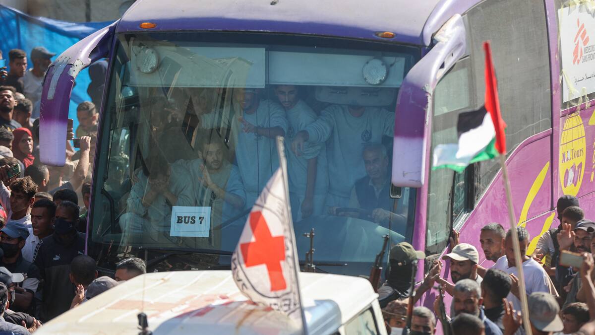 Liberación en Gaza: las imágenes que dejó el intercambio de rehenes entre Israel y Hamás