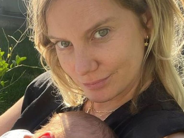 Javiera Acevedo y su bebé