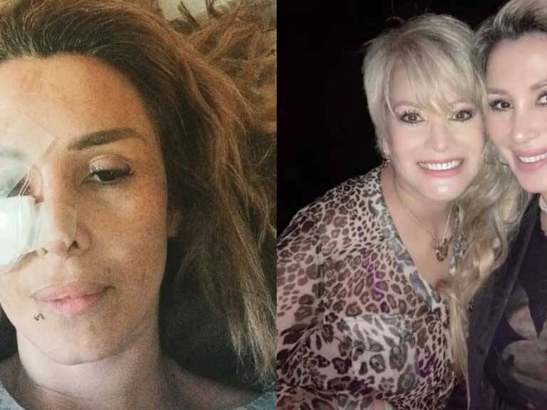 Romina Sáez y su mamá