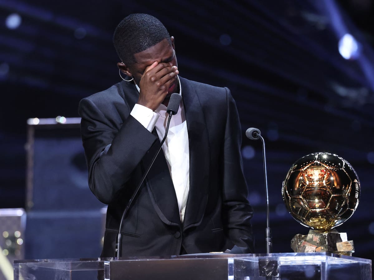 Entre lágrimas: el emocionante discurso de Ousmane Dembélé tras ganar el Balón de Oro 2025