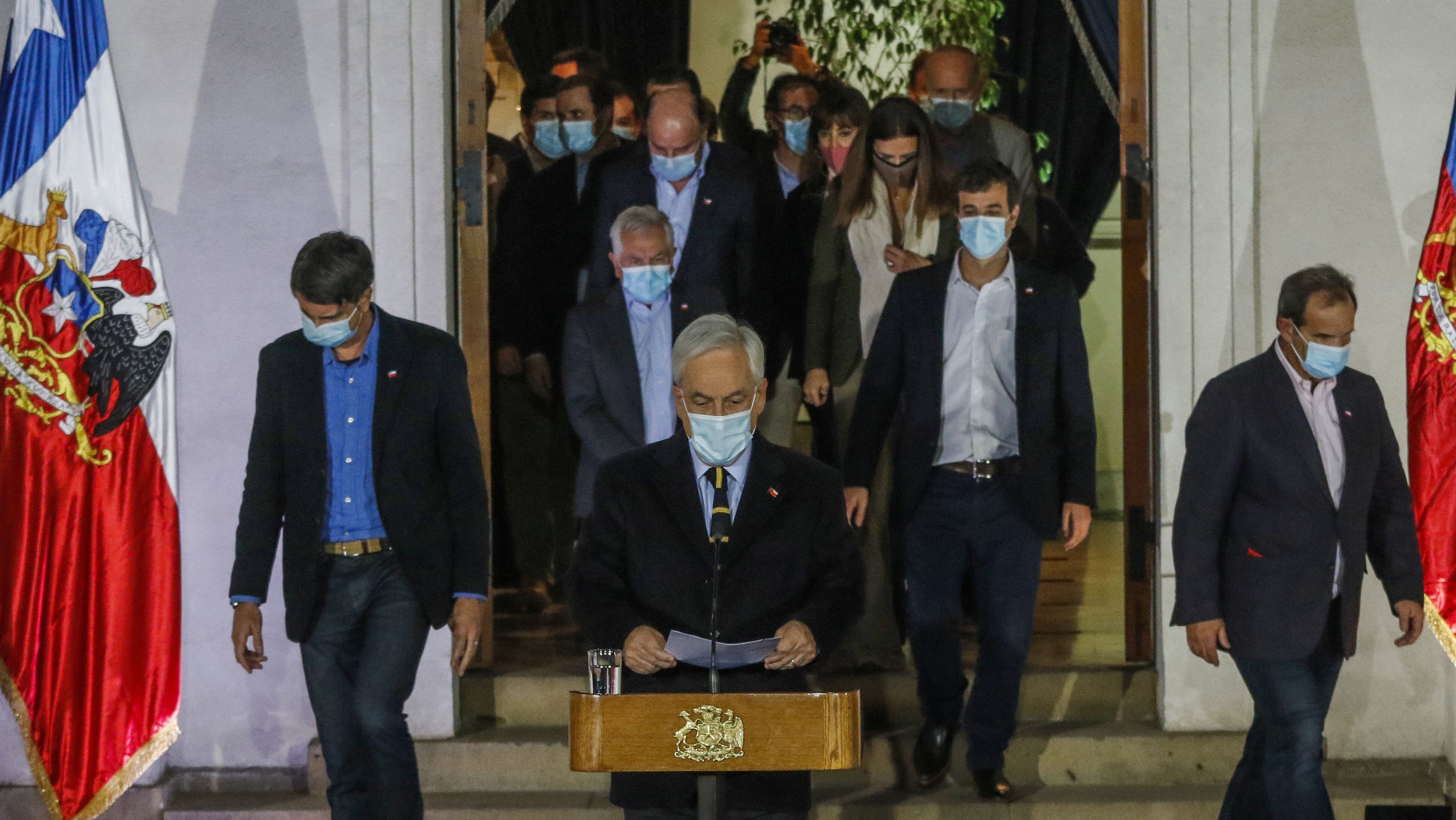 Presidente Sebastián Piñera tras elecciones