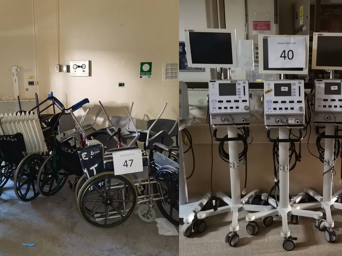 Computadores, televisiones y hasta catres clínicos: rematan equipos del hospital Gustavo Fricke (y así puedes participar)