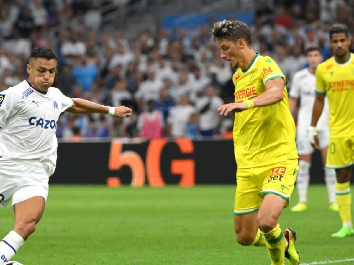 Alexis Sánchez jugó dos tercios de la victoria del Olympique Marsella por la Ligue1