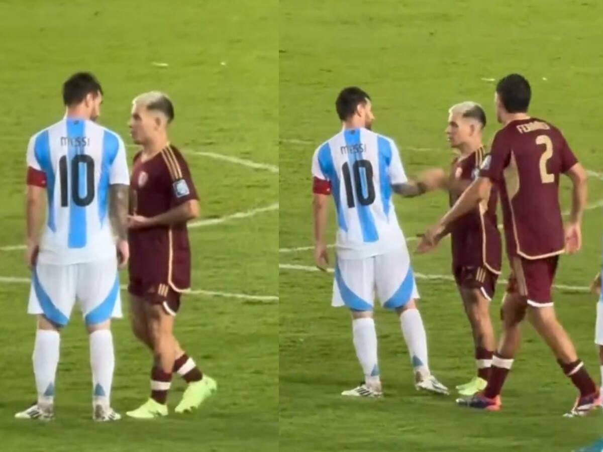 Manotazo y empujón: el tenso cruce que tuvo Soteldo con Messi en el duelo entre Venezuela y Argentina
